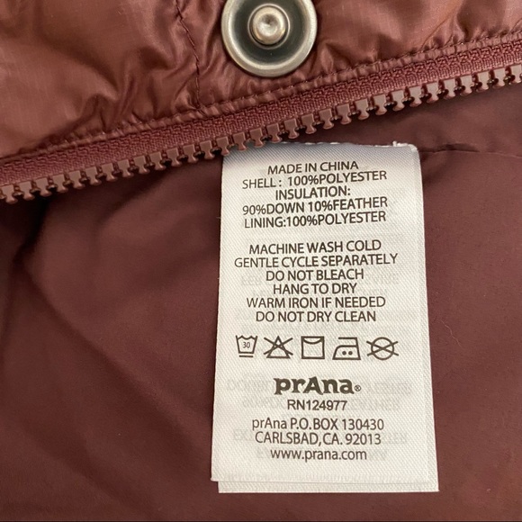 Prana Down Feather Milly Puffer Vest Burgundy/Maroon Size XL - Picture 14 of 16